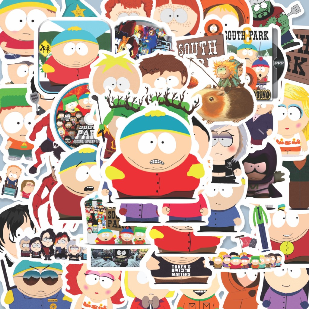

100PCS Lucu Kartun South Park Stiker Aesthetic Stiker Anti Air Stikers Berperekat Waterproof sticker decal buat Motor Helm Buku Journal Koper Casing HP Laptop Botol Minum Hadiah anak