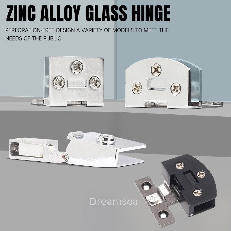 Engsel Jepit Kaca Oval Lemari Glass Door Hinge/Engsel Pintu Lemari Kaca Engsel Paduan Seng Engsel Pi