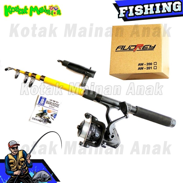 Alat Pancing Set Lengkap Joran Antena Lentur Fishing Mancing Casting