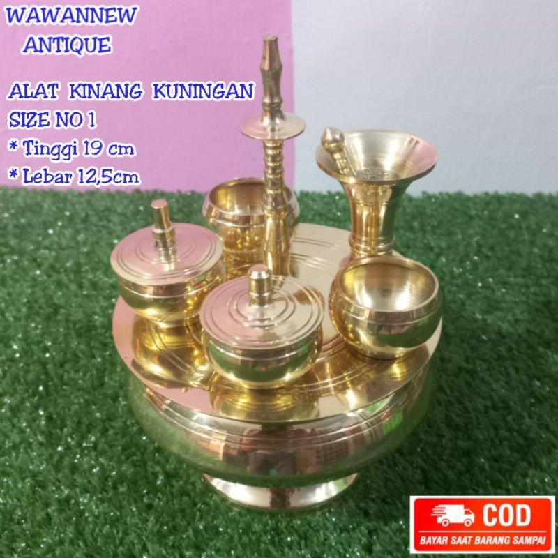 Tempat Sirih Alat Kinang Set Lengkap Kuningan Kecil Kinangan Cocoh Kinang Alat Tumbuk Kinang Kuninga