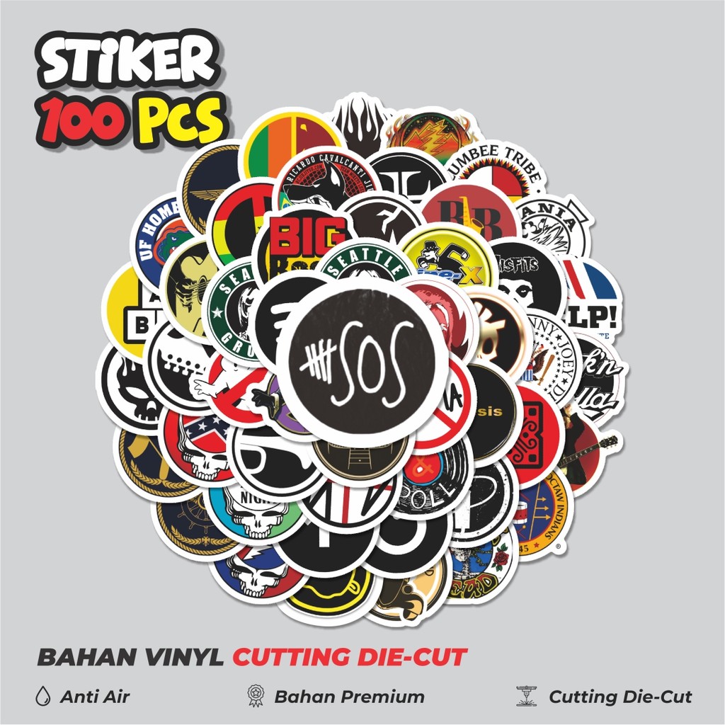 

Terbaru! 50 pcs Stiker Logo Melingkar Stiker Dekorasi Lucu Kreatif untuk Notebook, Skateboard, HP
