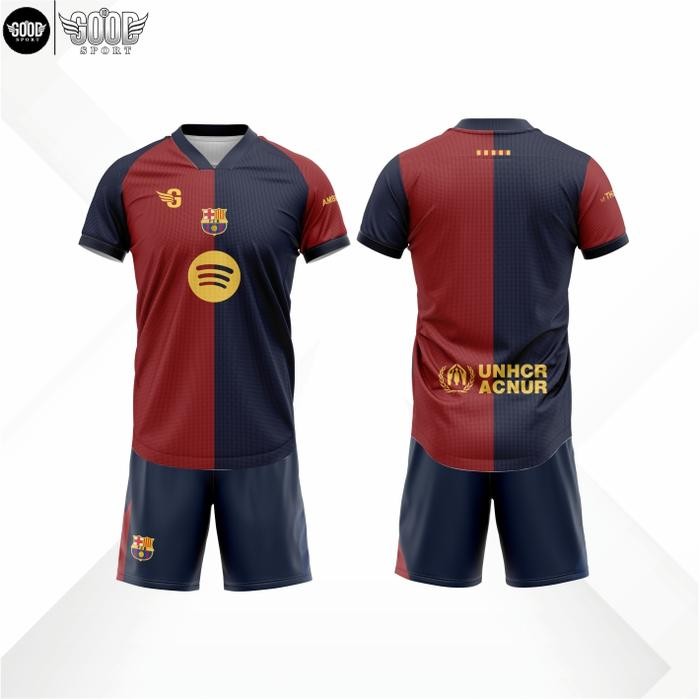 Jersey Barcelona Home Fantasy / Jersey Barcelona Home / Kaos Barcelona  / Jersey Bola / Jersey Vinta