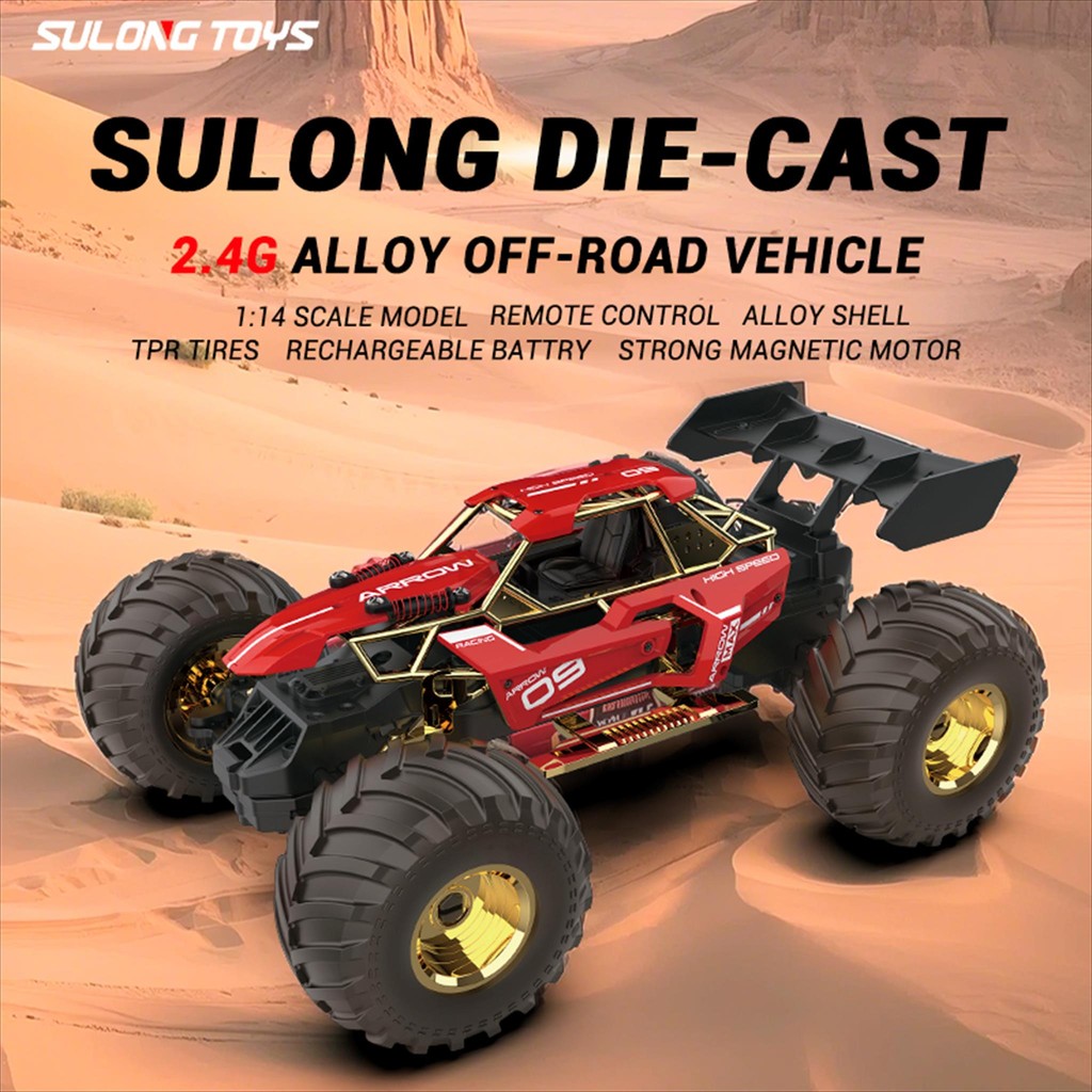 Mainan Anak Mobil RC Sulong Die Cast Off Road 1:14 Dengan Desain Sporty Dan Sylish