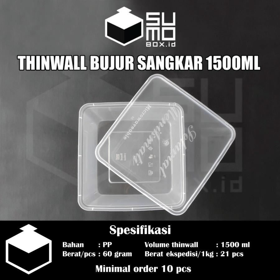 (ISI 25PCS) Thinwall Sumobox Kotak 1500ml