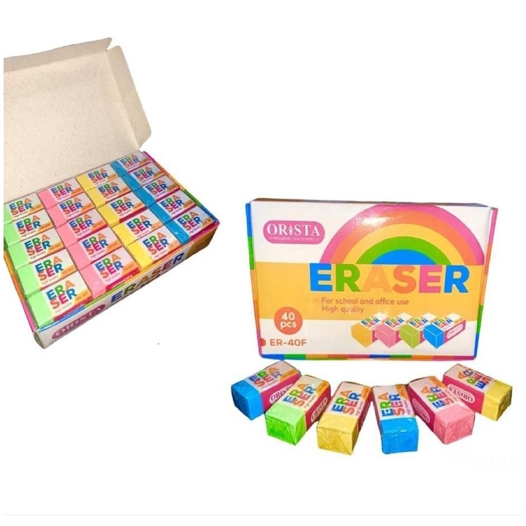 

Penghapus Pencil Orista Eraser 1pak isi 40pcs 447g