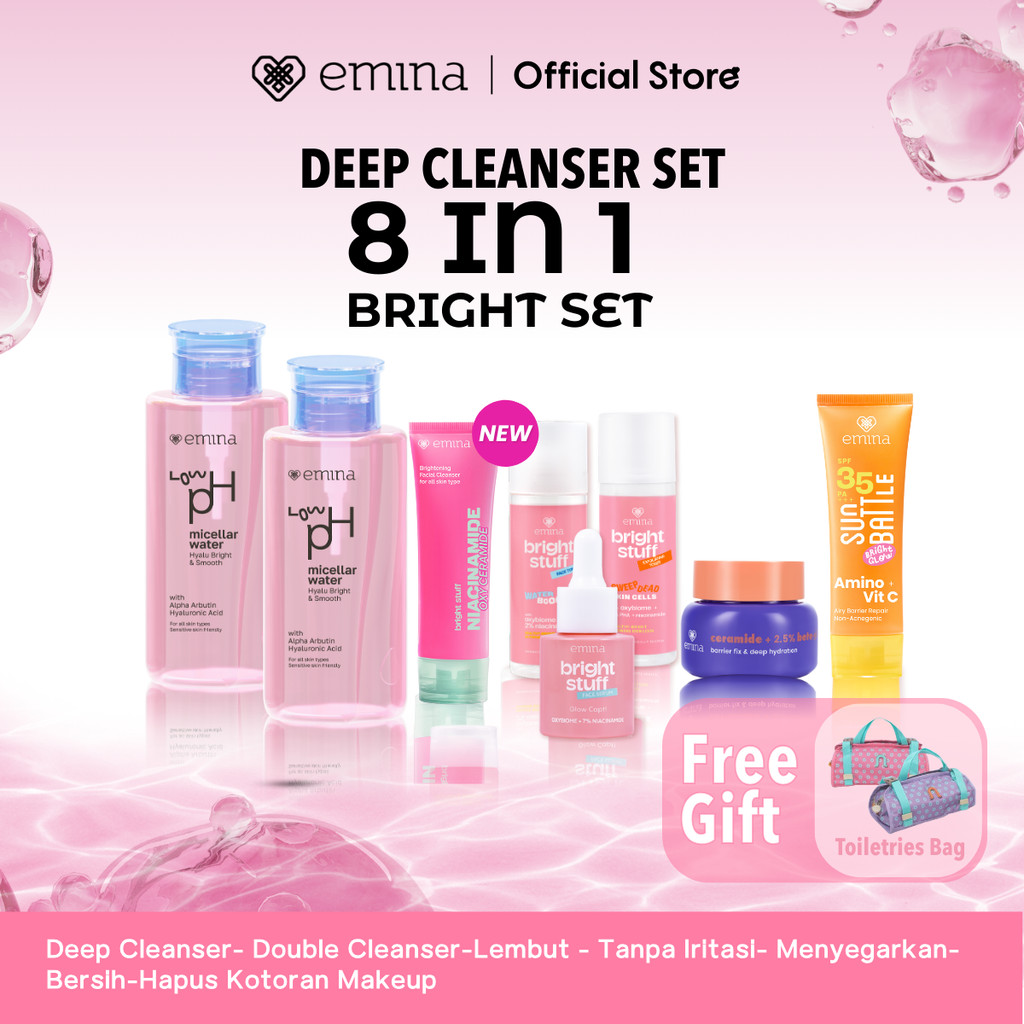 [Paket Deep Cleanser Free Gift ] Paket 8 in 1 2 in 1  Paket 3 in 1 Deep Cleanser Emina HyaluBright &