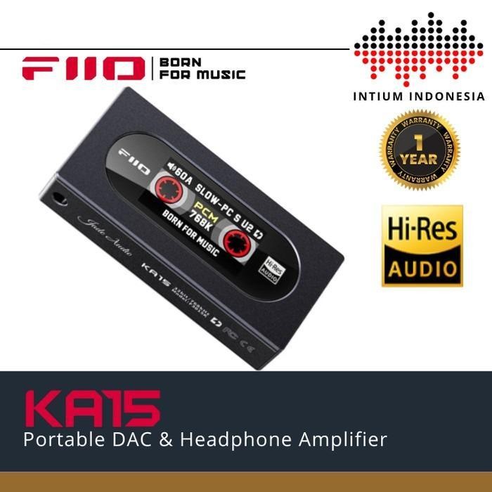 FiiO Jade Audio KA15 / KA-15 / KA 15 Portable DAC / AMP Dual DACs + Dual Op-Amps Chip Supports Hi-Re