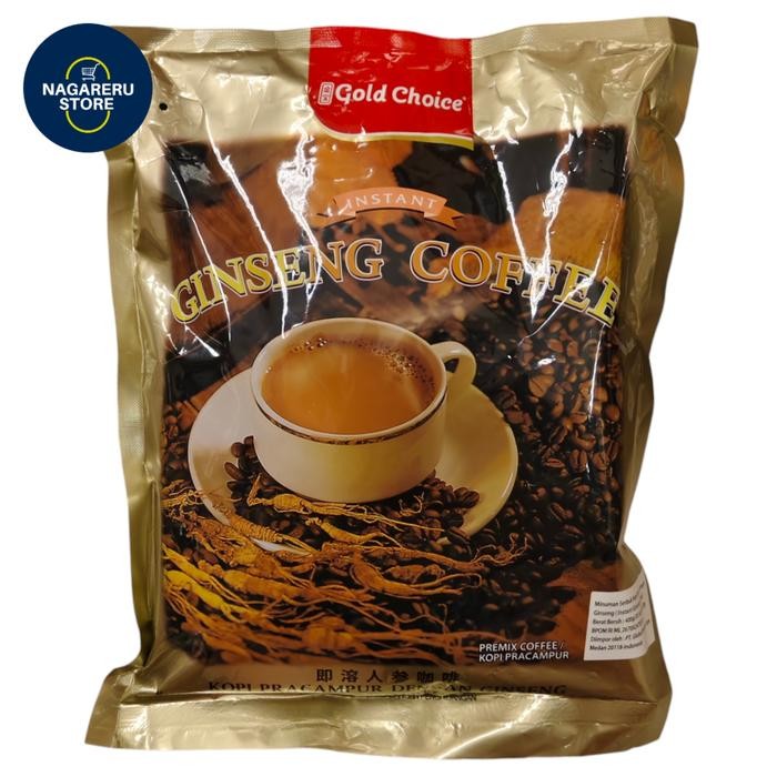 

Gold choice instant ginseng coffee (minuman serbuk kopi krimer dengan ginseng) 400gr