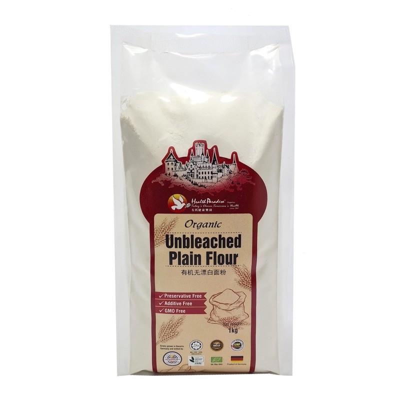 

Health Paradise Organic Unbleached Plain Flour 1kg