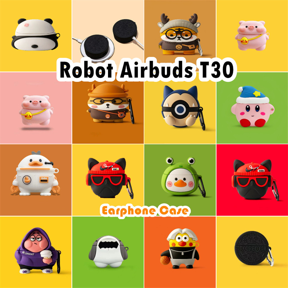 Umstore Untuk Robot Airbuds T30 Case Trendi Kartun Soft Silicone Earphone Case NO.5
