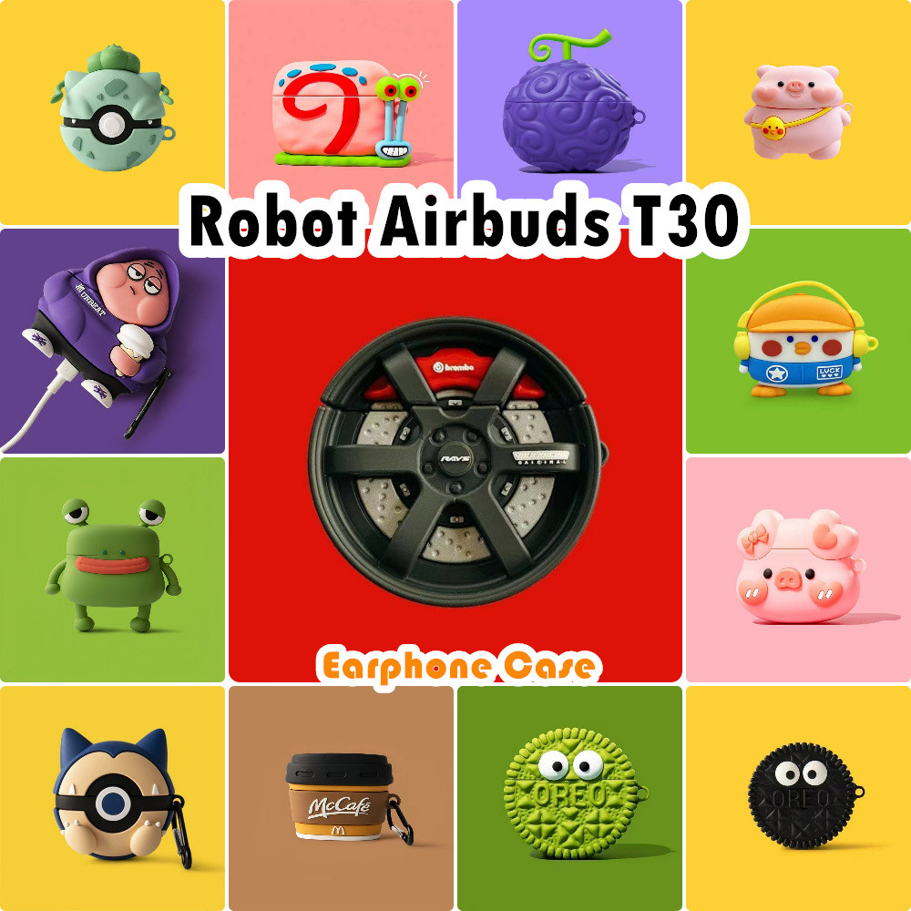 Coco Case Untuk Robot Airbuds T30 Case Kreatif Kartun Soft Silikon Earphone Case NO.5