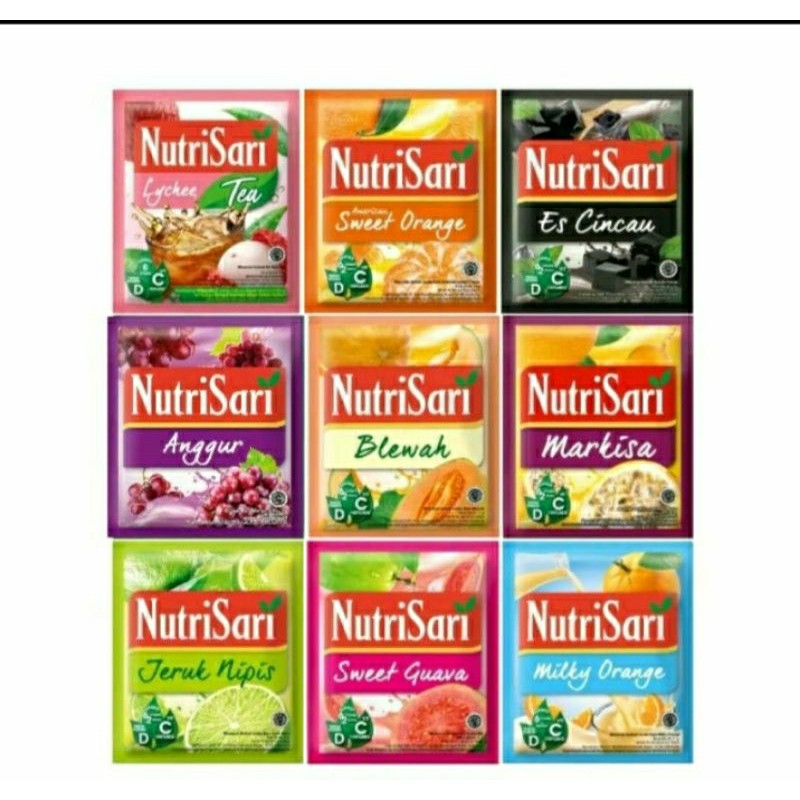 

Nutrisari 1 Renceng Isi 10 Sachet Berbagai Rasa | Minuman Serbuk Segar Praktis