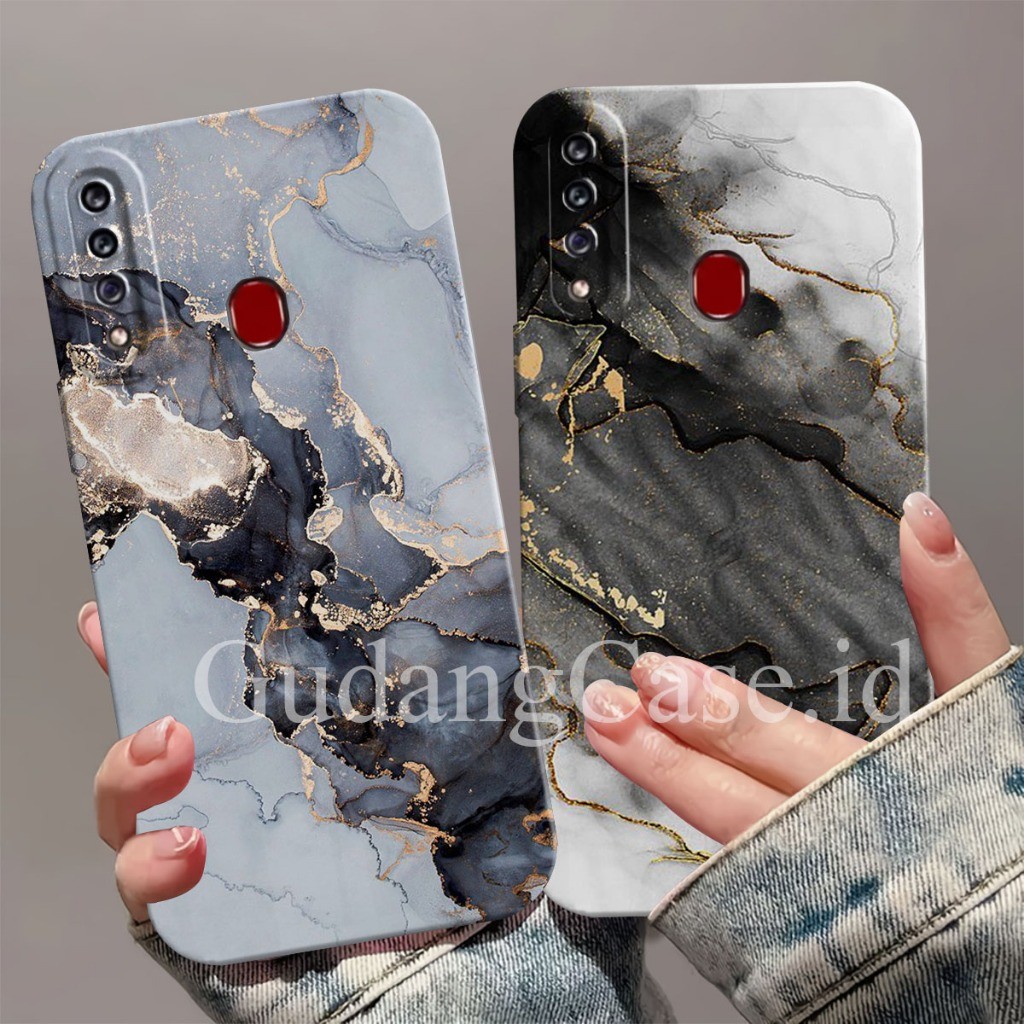 Case Hp Untuk Samsung A20s / A10s / A20 / A30 Softcase Lentur Procamera Motif Marble Keren