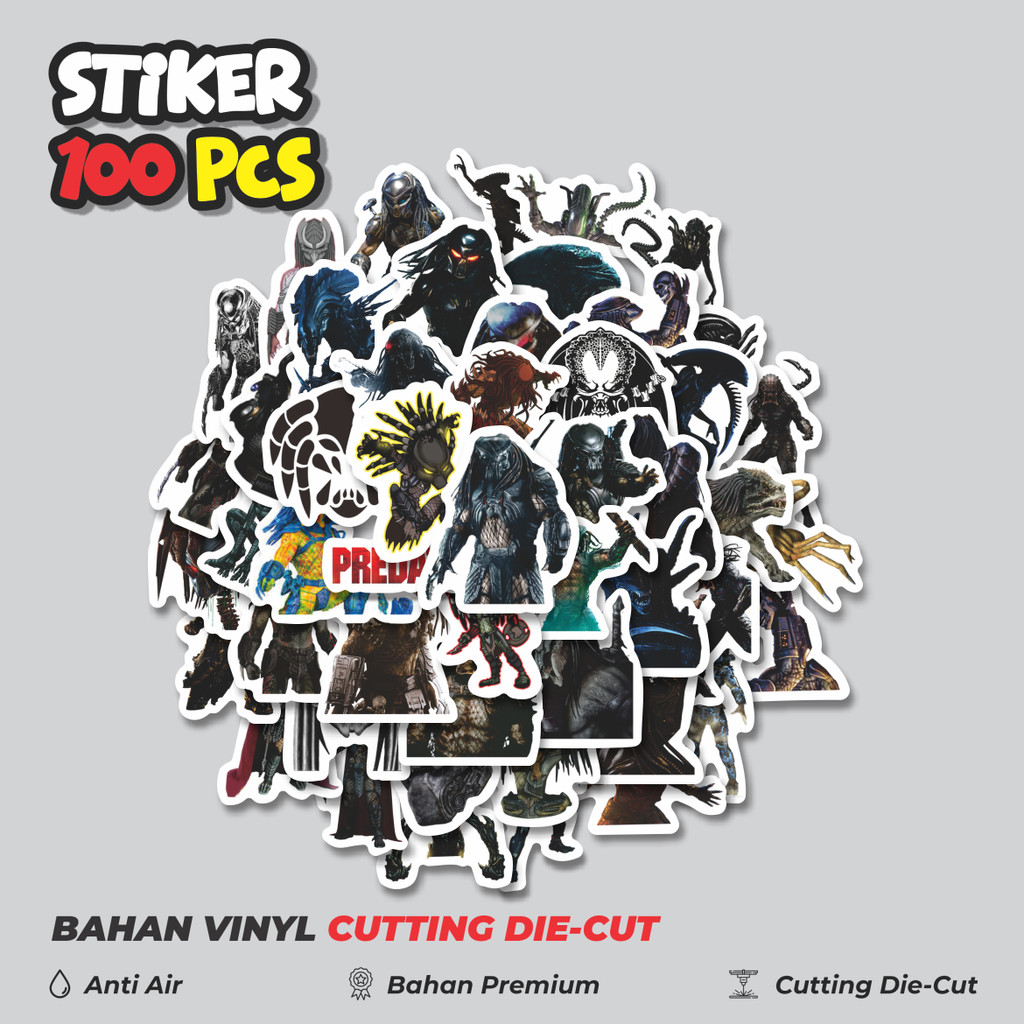 

Terbaru! 50 pcs Stiker Kartun The Predator Dekorasi Lucu Kreatif untuk Notebook, Skateboard, HP