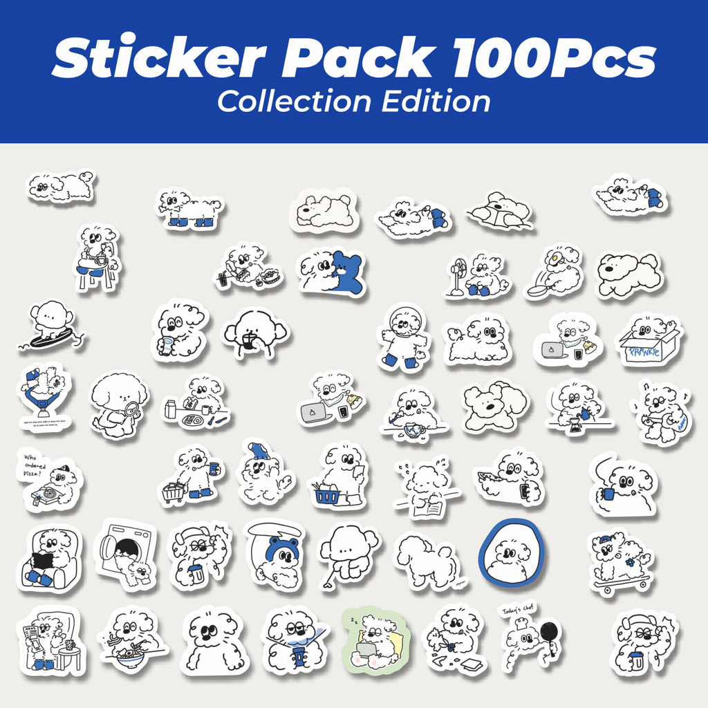 

Hot Stiker Puppy Kartun Anjing Lucu Anti Air Stikers Berperekat Waterproof Sticker Decal Buat Motor Helm Buku Journal Koper Casing HP Laptop Botol Minum