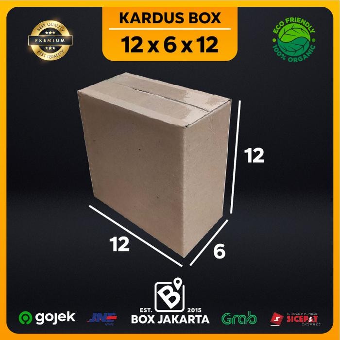 

KARDUS BOX uk 12x6x12 CM Kotak Packaging Corrugated SHEET POLOS