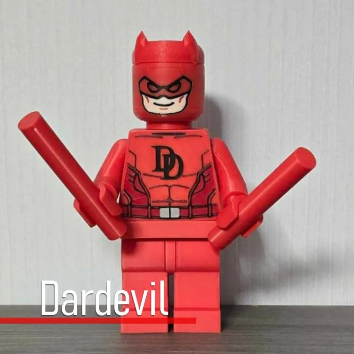 Big Brick MARVEL HERO Character Daredevil Deadpool Lady Moon Knight