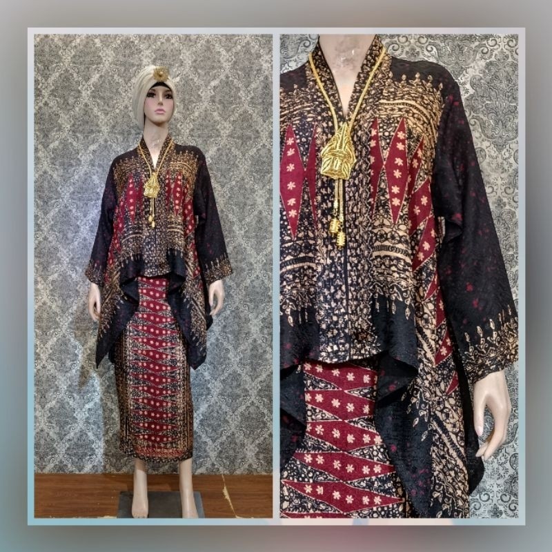 Stelan Rok Viscose Silk | Set Atasan Rok Batik Cap Viscose Silk | Batik Pesta