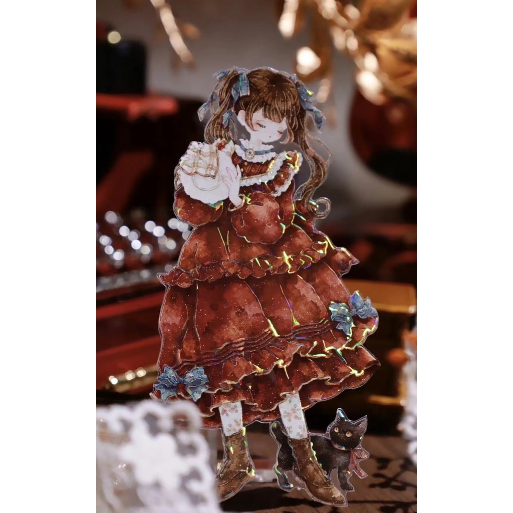 

Vintage Fairy Cute Forest Doll Girl Washi PET Tape Planner DIY Card Making Scrapbooking Plan Decorative Sticker