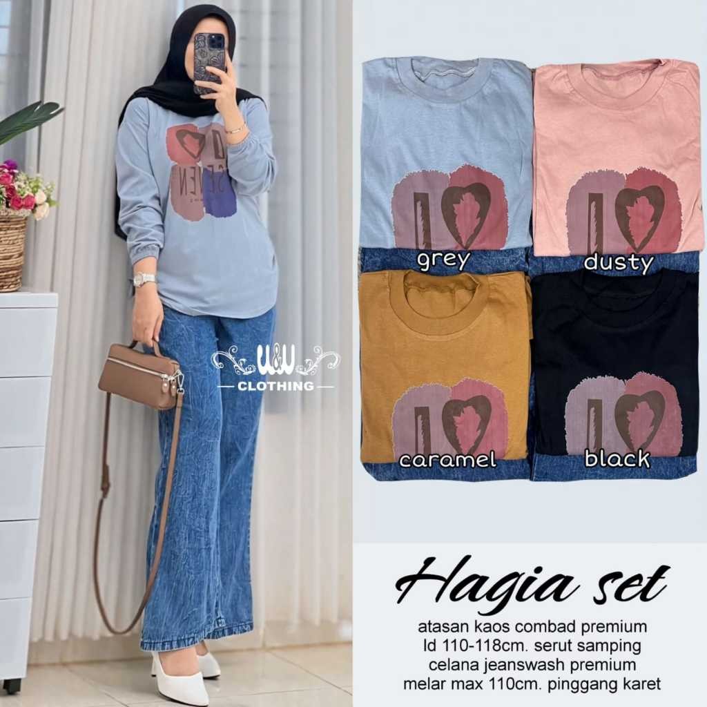 Setelan Wanita Terbaru Hagia Setelan By W&W Clothing murahh