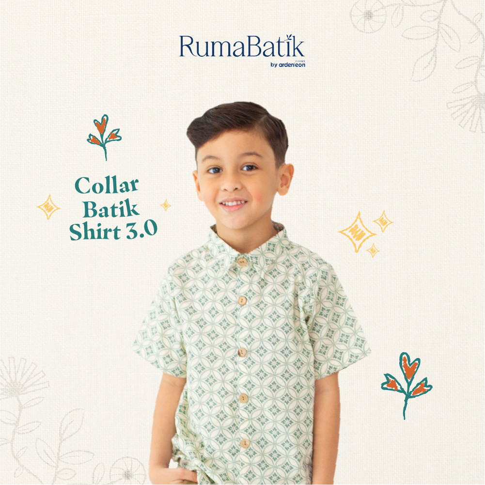 Ardenleon - Collar Batik Shirt - atasan kemeja batik anak laki
