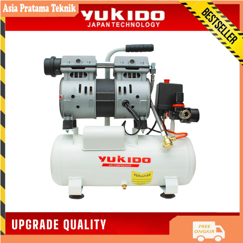 YUKIDO AB8-88L Mesin Kompresor Listrik 8 Liter Alat Tabung Pengisi Angin - Air Compresor