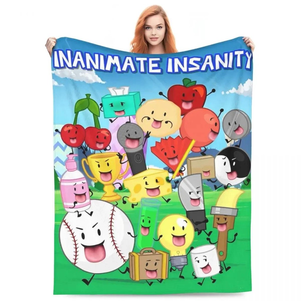 BFDI Inanimate Insanity Blanket Warm Soft Comfortable Plush Throw Blanket For Home Decor Picnic Flan
