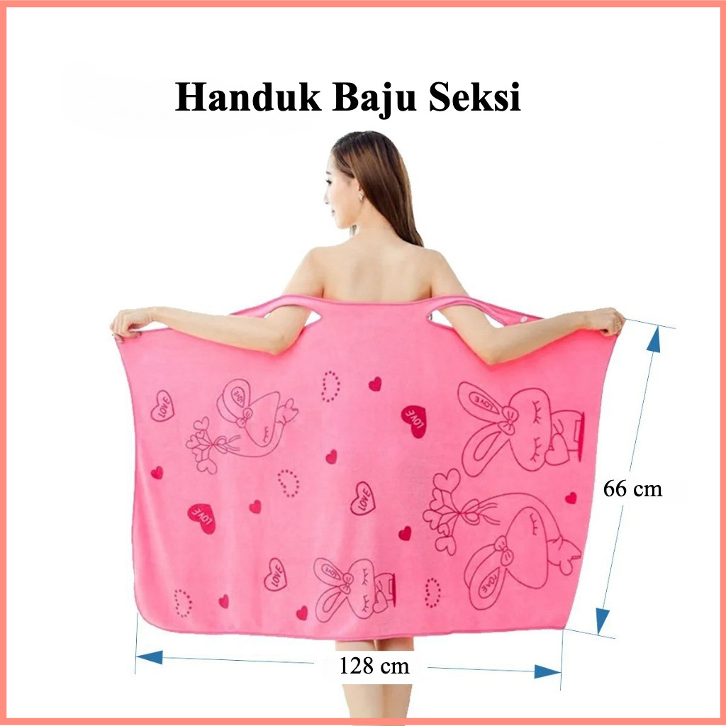 Handuk Baju Seksi Kimono Towel Sexsi Motif Karakter Lucu Serap Air Ringan