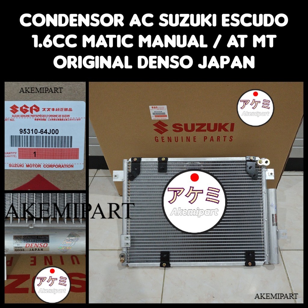 CONDENSOR AC KONDENSOR AC SUZUKI ESCUDO 1.6CC ALL TYPE MANUAL DAN MATIC ORIGINAL ASLI DENSO JAPAN