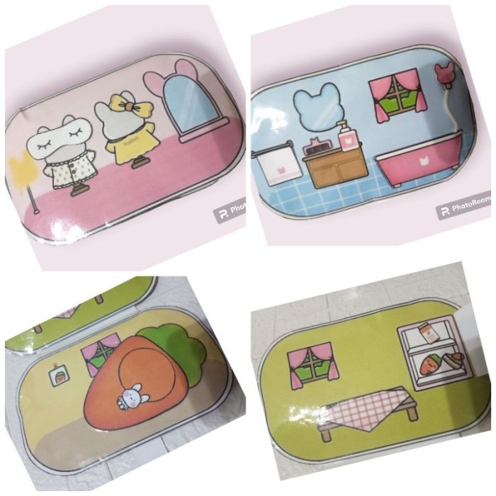 squishy book Rabbit house / paper doll book rabbit house/ quite book/ - Squishy book, Rabbit House