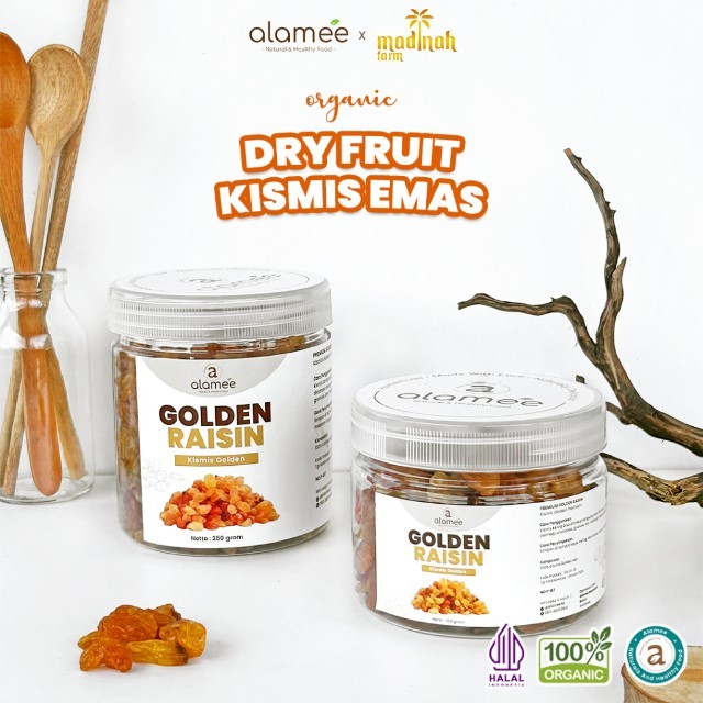 

ALAMEE Kismis Golden Raisin Cemilan Buah Kering Sehat Rendah Kalori Raisin Simin RAISINS 250gr madinah