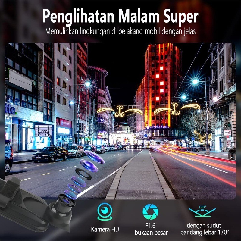 TERLARIS 【Lokal Stok】Samsung Dashcam Mobil Wifi GPS 4K Kamera Ganda Dan Visi Malam Ganda Car Kamera 