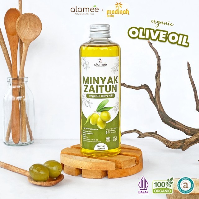 

ALAMEE Minyak Zaitun Untuk Diminum Olive Oil Extra Virgin Organic Organik Murni Asli Masak EVOO madinah