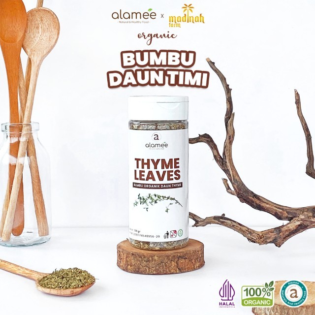 

ALAMEE Thyme Kering Daun Timi Bumbu Dapur Organik Garnish Dried Leaves Murni Asli Tanpa Campuran 50g madinah