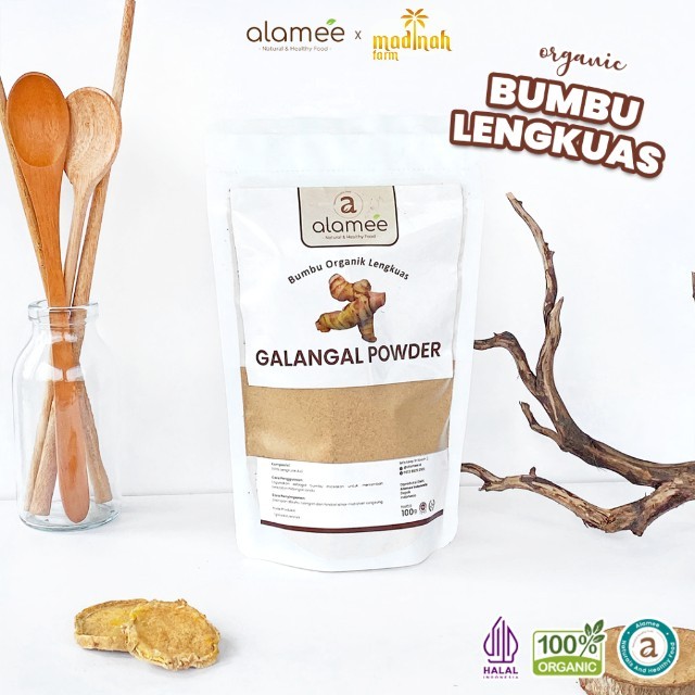 

ALAMEE Lengkuas Bubuk Asli Galangal Powder Murni Tanpa Campuran Bumbu Organik 100g madinah