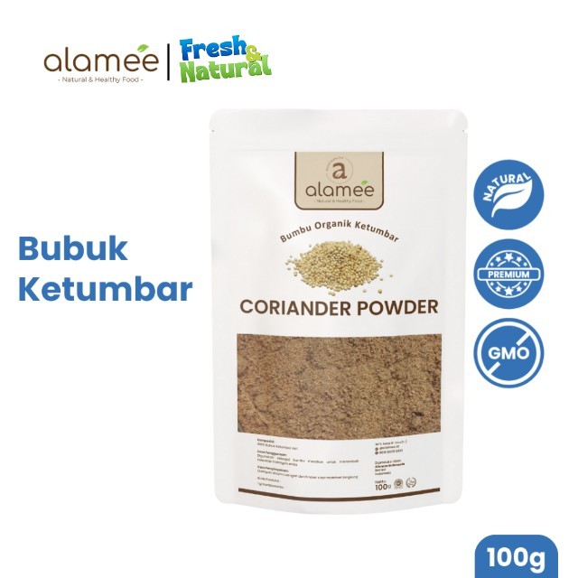 

ALAMEE Ketumbar Bubuk Organik Bumbu Dapur Instan Coriander Powder Murni Asli Tanpa Campuran fresh and natural