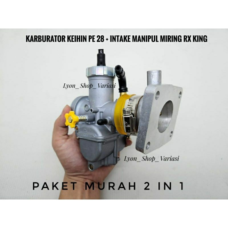Paket PE28 Keihin + Intek RX King – Karbu & Manipol Kotak Miring