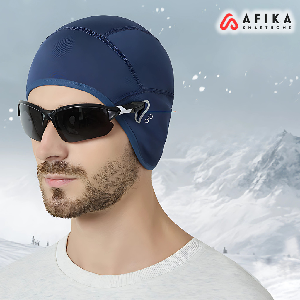 Topi Kupluk Helm Sepeda Motor Inner Cap Breathable Glasses Hole