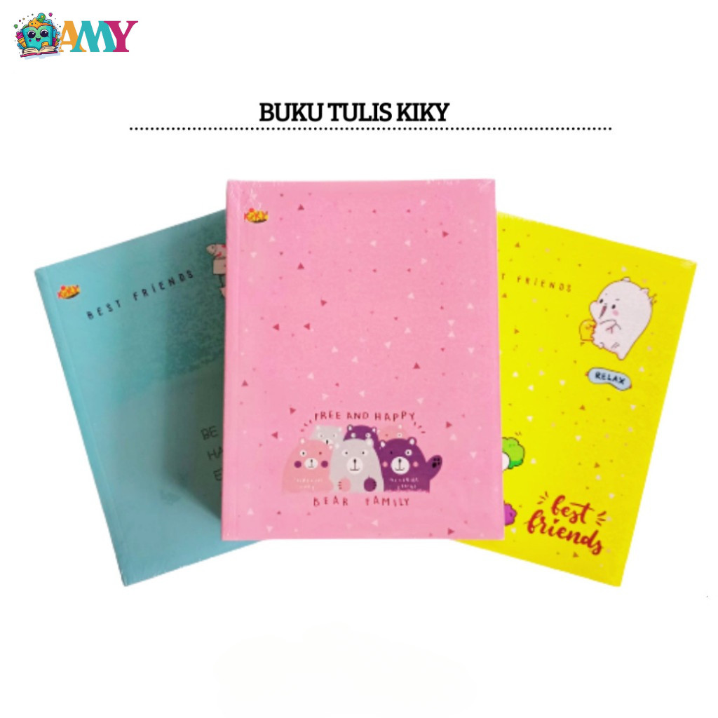

BUKU TULIS KIKY 38 LEMBAR POLOS 1 PCS (BERGARIS) Amy Stasionary