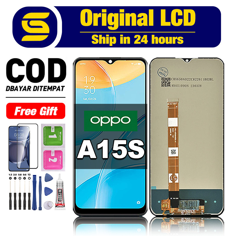 LCD OPPO A15S Ori fullset asli touchscreen original 100% lcd For Glass Digitizer COD