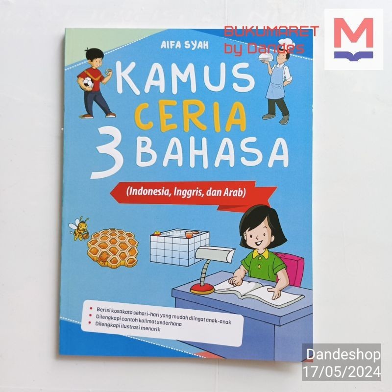 Kamus Ceria 3 Bahasa Indonesia Inggris Arab - Buku Cerita Anak Bergambar