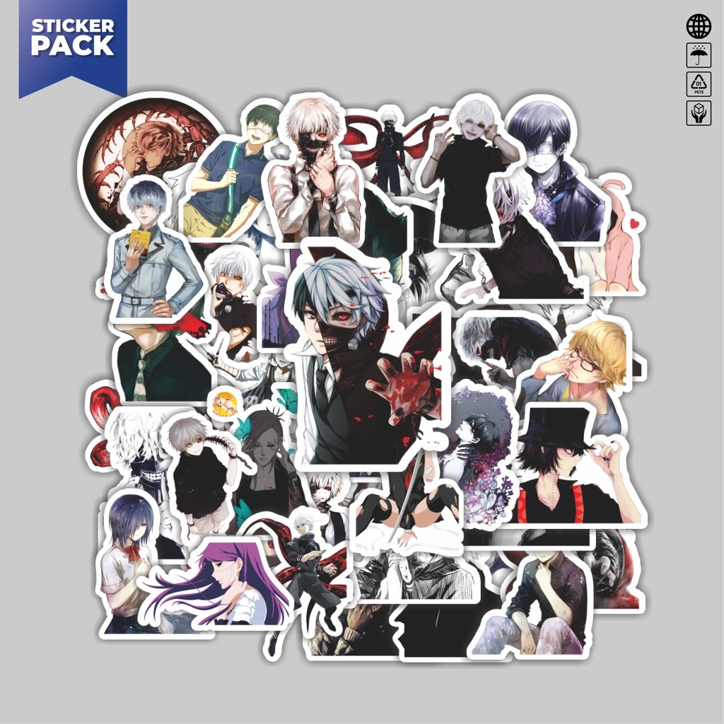 

[100PCS]Stiker Pack Stiker Anime Tokyo Ghoul Aesthetic Vinyl Anti Air Dekorasi Sticker Laptop Buku Journal Koper Helm Casing HP Gitar Helm Skateboard