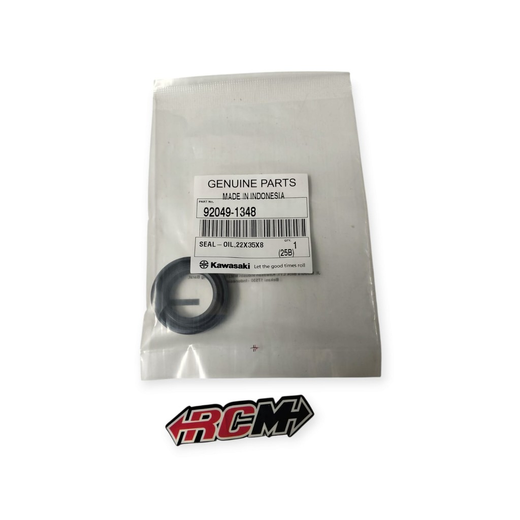92049-1348 KARET SEAL SEL SIL RODA TROMOL DPN DEPAN KANAN NINJA 150 R 150R SS S S RR R R ORI ORIGINA
