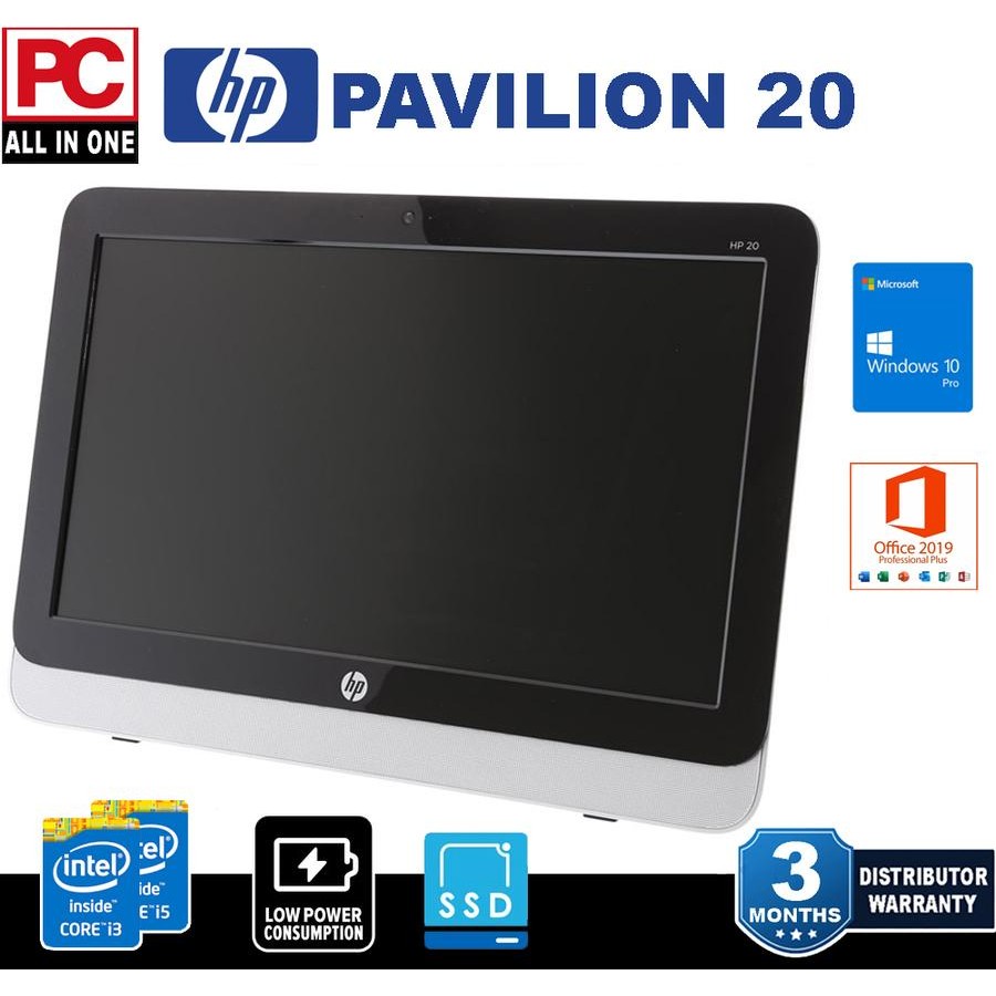 PC All In One / PC AIO HP Pavilion 20 Core i3-4160T | 4GB / SSD 256GB | 20" FHD