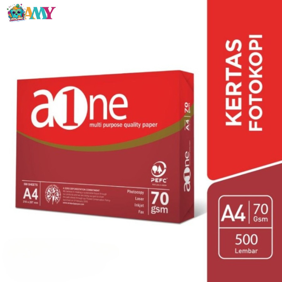 

Kertas HVS A1NE 70 Gram A4 / AONE Kertas HVS 70 Gsm A4 1 Rim Amy Stasionary