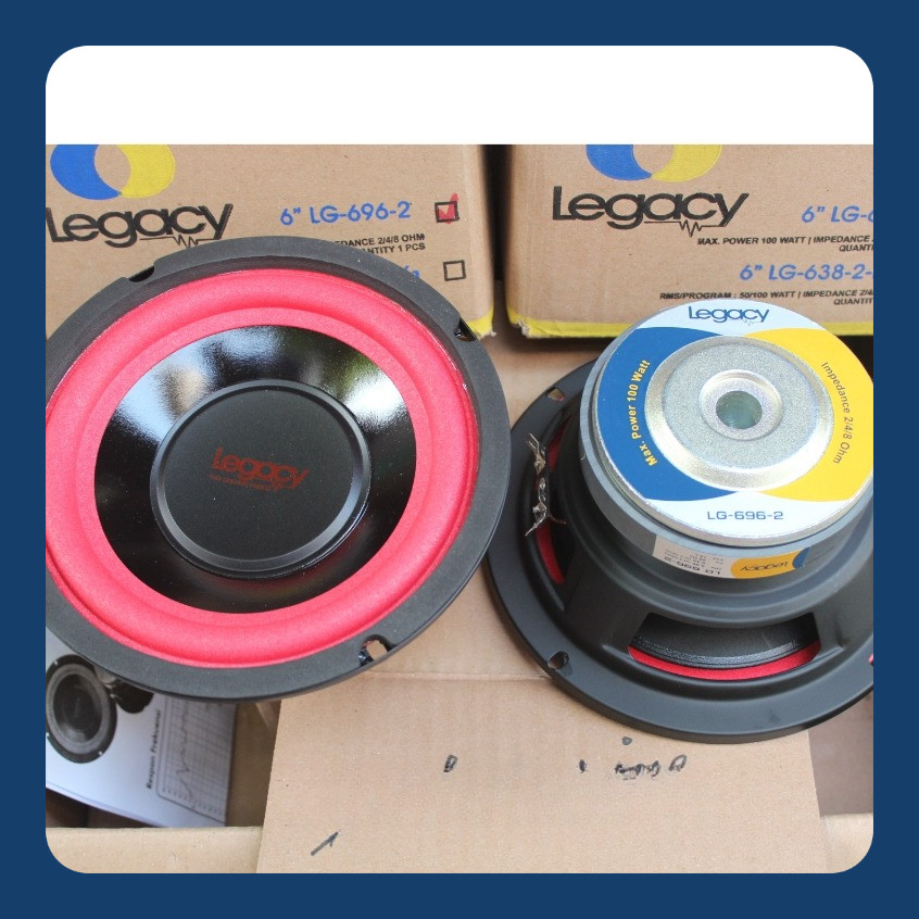 Speaker Legacy 6 Inch Legacy LG 696 2 Subwoofer 6 Inch Legacy 696 Double Coil Audio Subwoofer Mobil