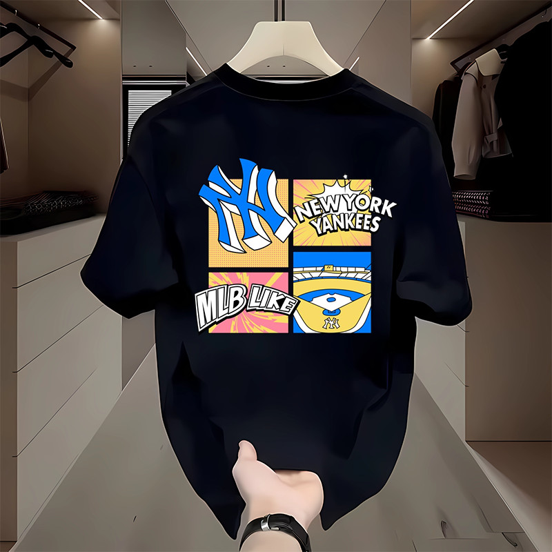 【Kaos Distro Pria】kaos NY Kaos lengan pendek original 100% Pria Wanita  Unisex Kaos Cotton Heavyweig