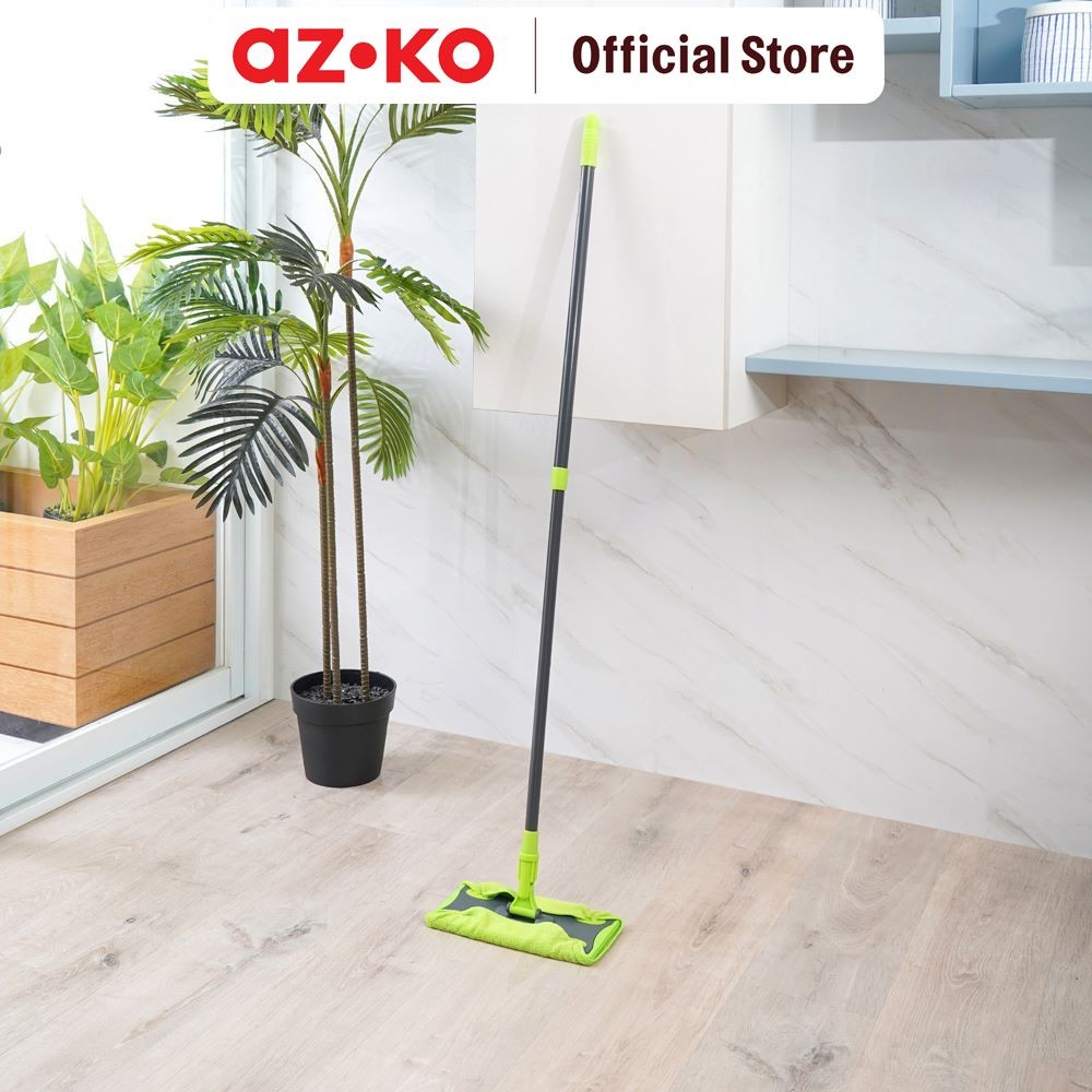 AZKO Proclean Alat Pel Microfiber Datar - Hijau Pelan Lantai Serbaguna Floor Mop Kain Lap Lantai Ala