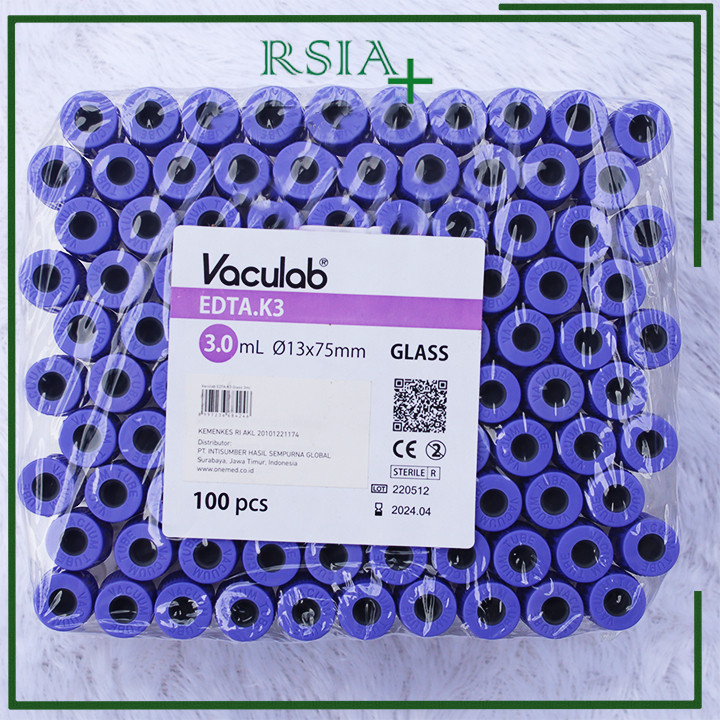 Tabung Darah Vaculab EDTA 3ml Vacutainer EDTA RSIA