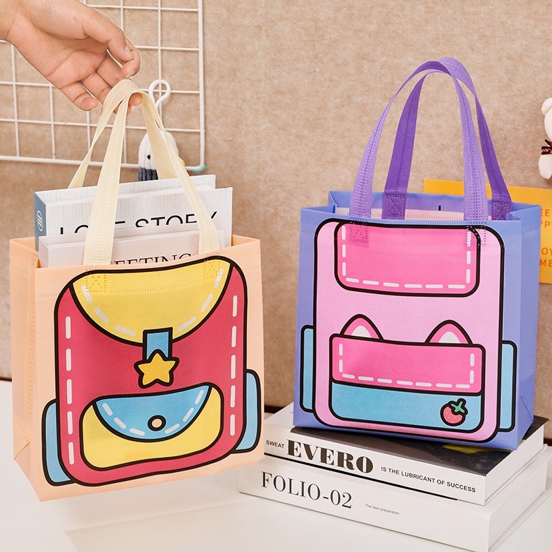 

HYPE N FANCY GOODIEBAG UCU IMUT KADO UNIK SOUVERNIR NIKAHAN ULANG TAHUN HAJATAN Tas Spunbond motif ransel T-1918